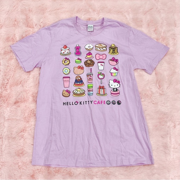 Hello Kitty Tops - Sanrio Hello Kitty Cafe Van Exclusive Sweets T-Shirt